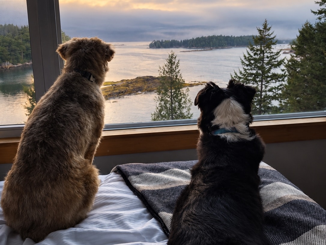 The dogs on the road trip